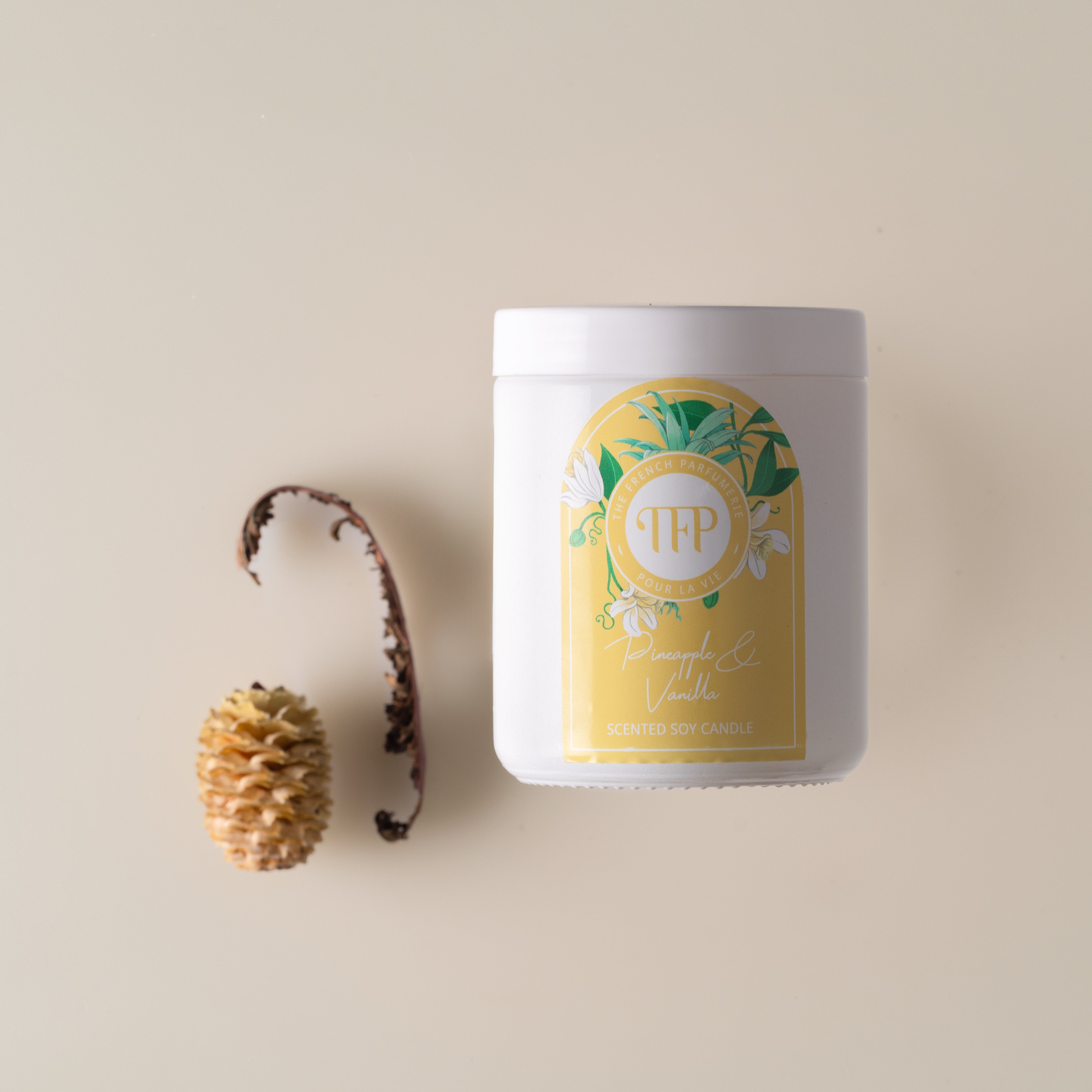 Pineapple and Vanilla Natural Soy Wax Scented Candle