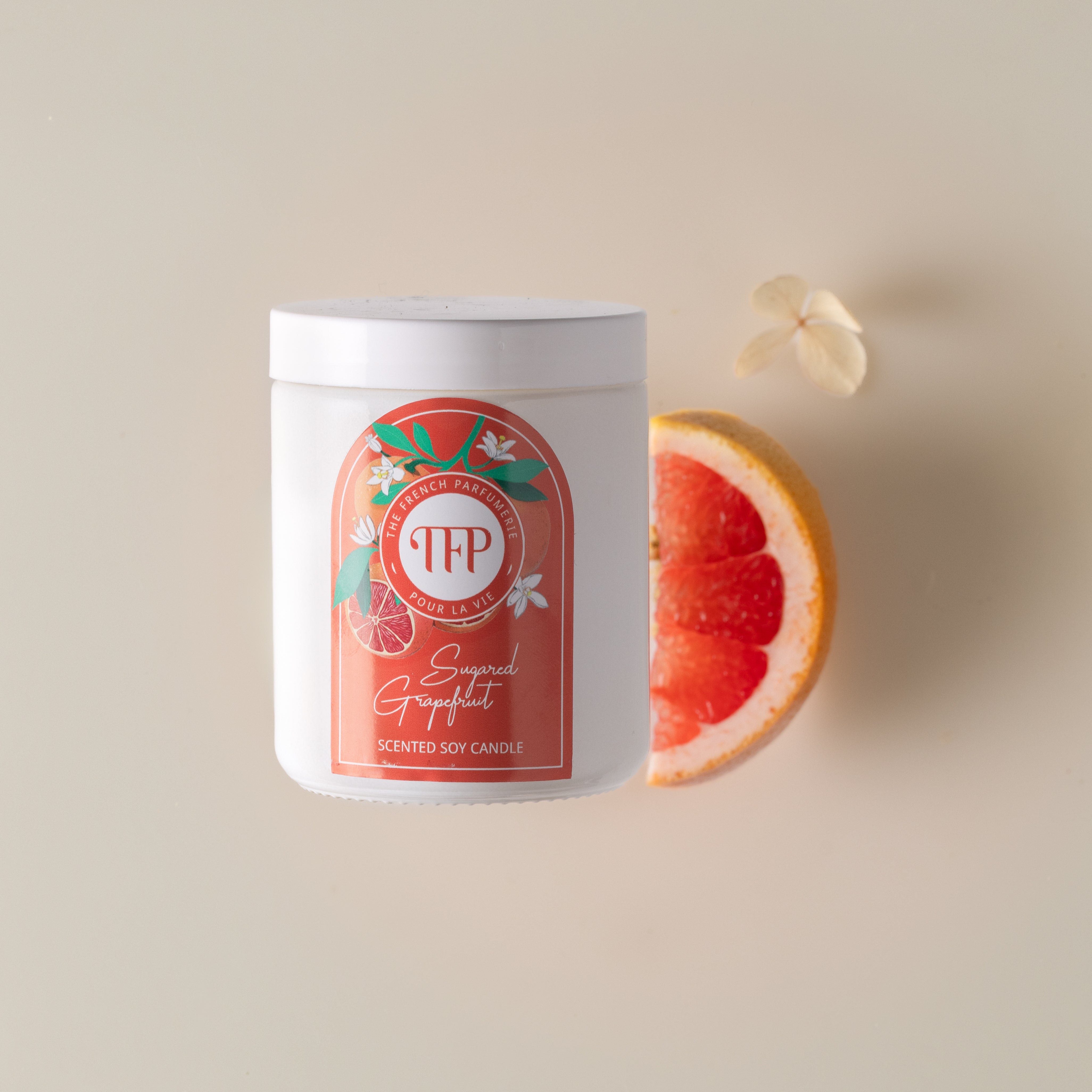 Sugared Grapefruit Natural Soy Wax Scented Candle