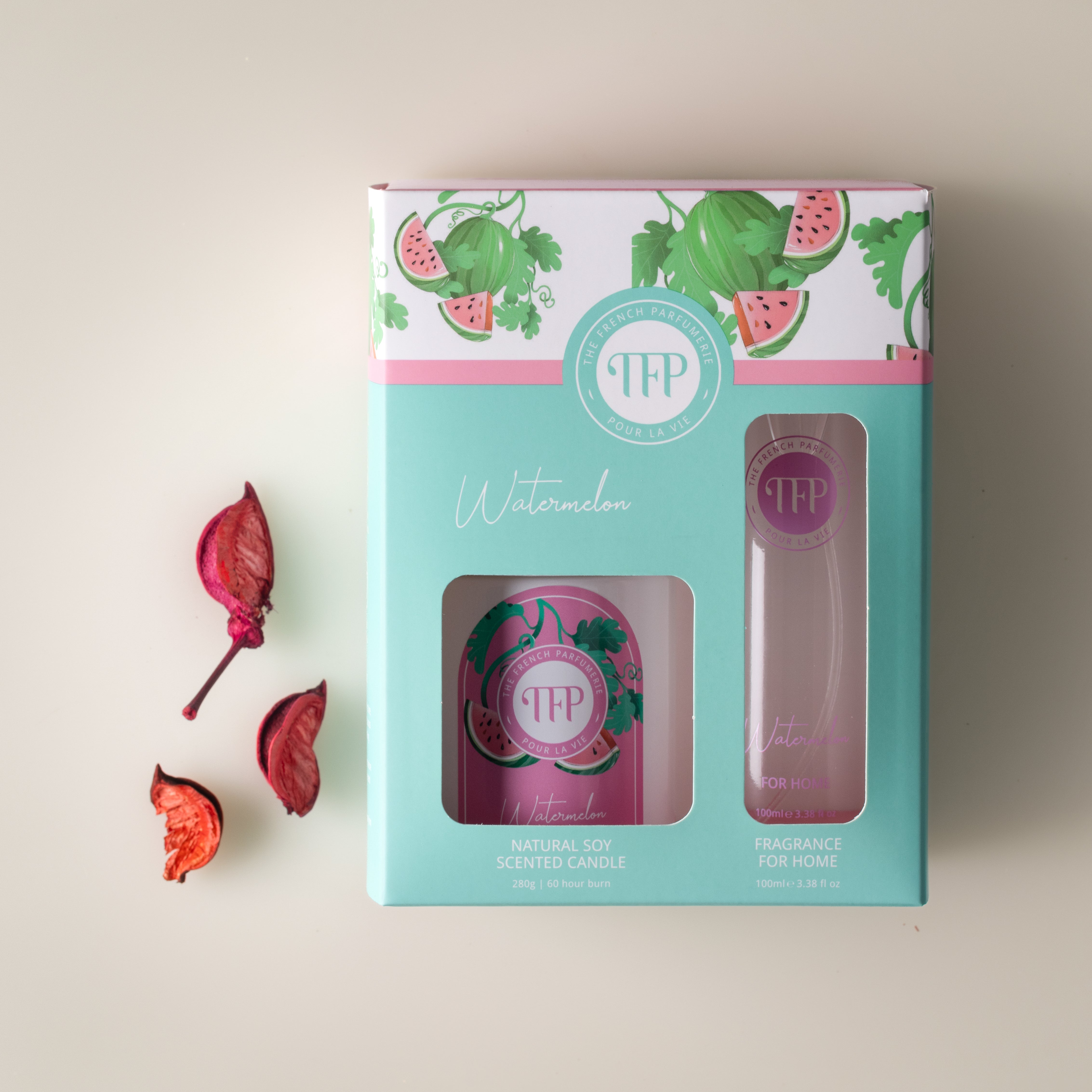 Candle and Room Spray Combo Box: Watermelon